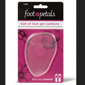 NEW Foot Petals Ball of Foot Gel Cushions- CLEAR- one pair, OS